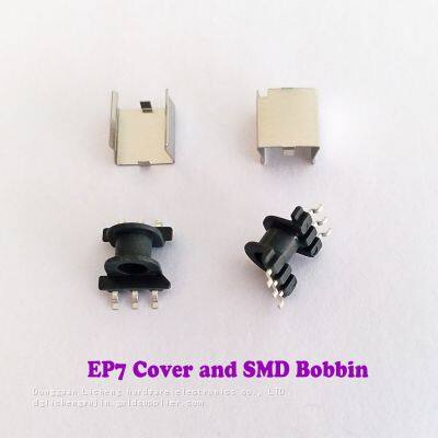 EP7 SMT Transformer Cover, EP7 Transformer Cover+SMD Bobbin. EP7 Transformer Accessories. The Materials Are SUS301 and PM9630. Good Quality, Fast Delivery.