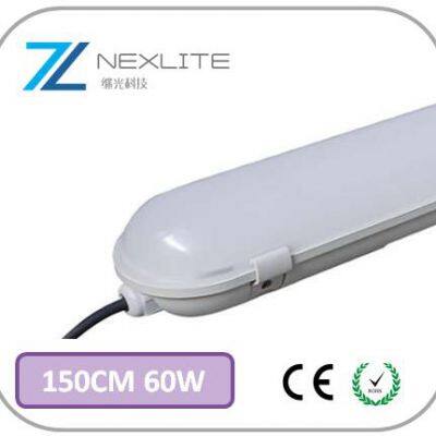 IP66 60 см 120 см 150 см линейный светодиодный герметичный лампочный светильник, трехзащитный блинд-лампочный светильник