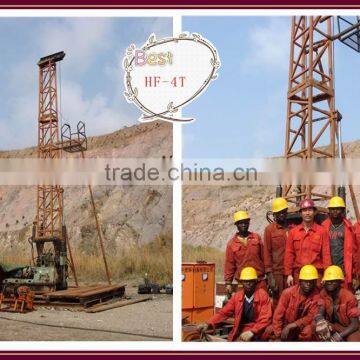 Hydraulic,700-1000m depth,can drill hard rock!!! HF-4T tower mounted practical core drilling rig