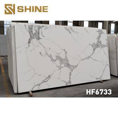 Modern Design Cut-to-Size Quartz Slab Artificial Marble for Indoor Wall Floor Table Top Vanity for Bedroom Bathroom Villas photo-4