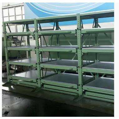 High Quality Industrial Pull out Warehouse Storage Shelves Drawer Mould Rack with Lifting Crane Mold Drawer Roll out Rack for Injection Mould