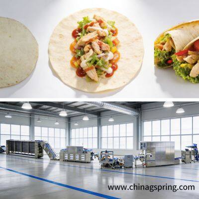 Промышленная линия по производству тортильи, чапати и роти с ПЛК-управлением для обработки лепешек KBP-820/950
