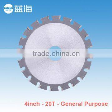 4''-20T Alloy Circular Saw Blade for PVC,Colored Steel,Non-Ferrous Metal