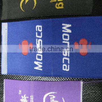 Custom Embroidery Clothing Gold Thread Woven Label for Garment