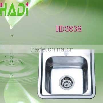 Foshan Small Single Bowl Kitchen Sink Sinks of Stainless Steel HD3838 photo-2