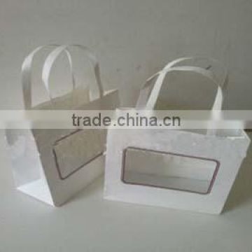 transparent window food paper bag, cake bread bag 2014