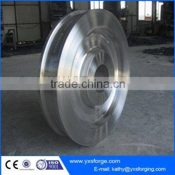 Metallurgical machinery forging spare parts, ladle Transfer Cars Wheel, slag pot wheel, iron or steel ladle car wheel