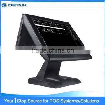 DTK-POS1560 OEM CPU 15 Inch Touch Screen POS System Dual Screen 10 Inch