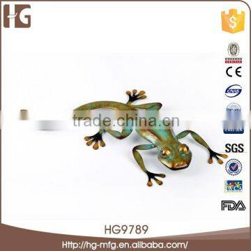 Hot Sell Blue Iron Craft Gecko Garden Decoration