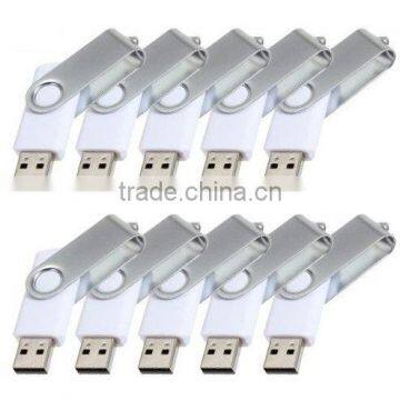 White USB Memory Stick Pendrive White Thumb Drive with Logo