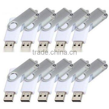 White USB Memory Stick Pendrive White Thumb Drive With Logo