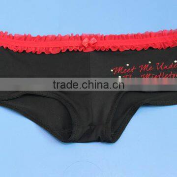 Hot Sell Comfortable Sexy Girls Panty,lace Waistband and Printed Panty photo-5