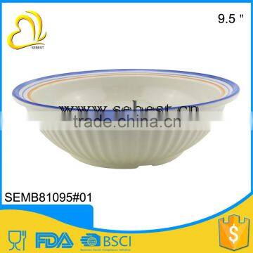 Embossed surface melamine bowls, round shaped