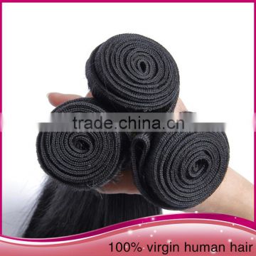 Hot selling top quality brazilian straight wave human hair sew in weave