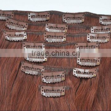 cheap 100% human hair clip in hair extension for Amercian market