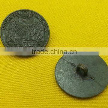 Fancy Metal Shank Button With Owl Logo For Jacket -- MJ1315 photo-4