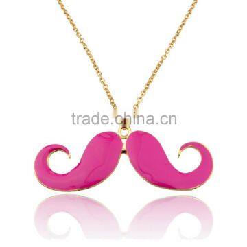 Fashion beard Necklace For Girls Qith Sliver Chain