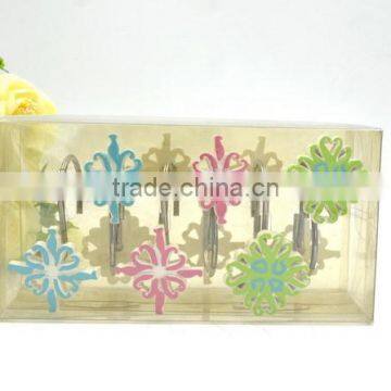 Golden Brown Flower Shower Curtain Hooks photo-5