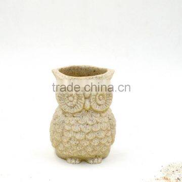 Owl Polyresin Sandstone Bathroom Accessories Set photo-3