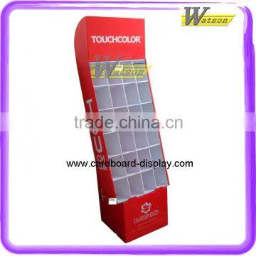 customized POS floor standing cardboard compartment display rack for toys