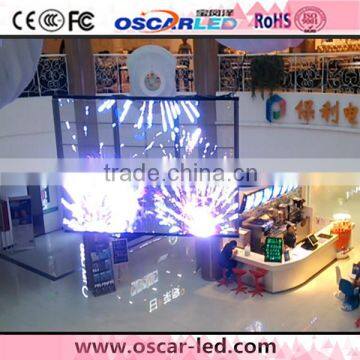 shenzhen hot sale oscarled display XR 16H full color transparent glass led display board window curtain