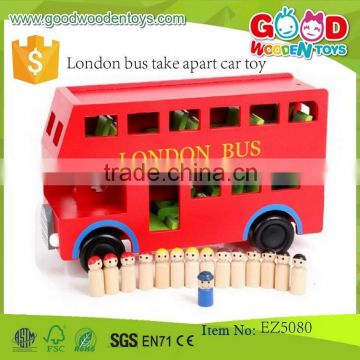 Good Quality Wooden London Bus- London Transport Routemaster Bus London Bus- Take Apart Car Toy