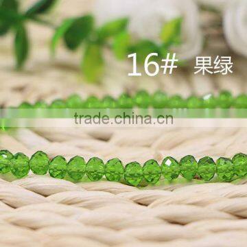 Lime 2MM to 12MM Wholesales Factory Bulk Price Loose Crystal Facted Roundelles Glass Beads for Jewelry Cheapest