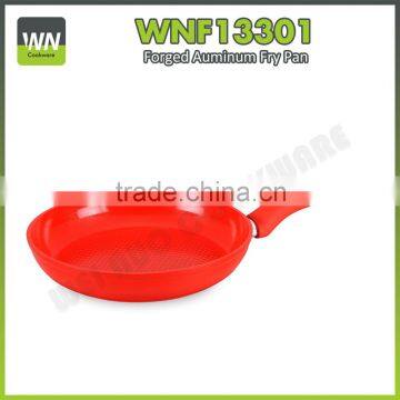 Customized color ceramic pan sets aluminium compartment pan castamel cookware fry pan