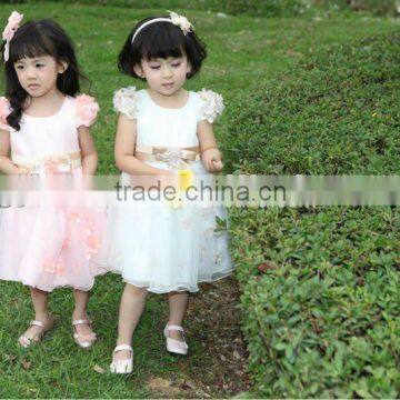 2012 new arrival imported fabric flower girl dress patterns