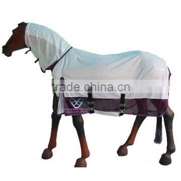 Fly Combo Rug With Neck & Fly Mask White/Purple
