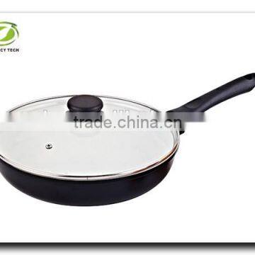 Nonstick Ceramic Coating Deep Fry Pan Wok With Glass Lid Wok photo-2