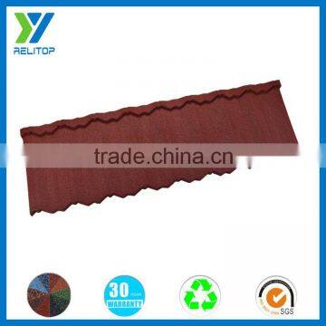 Modern stone coated factoroy sale mix color roof tiles 420mm-nosen type