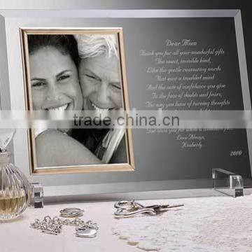 warm Clear acrylic couples photo frame