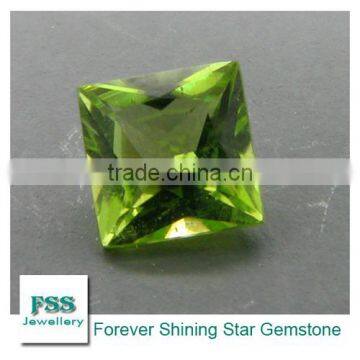 Peridot AAA Square Princess Cut Calibrated Gemstones 8mm*8mm