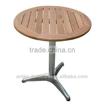 China modern style wood garden round wooden folding coffee table