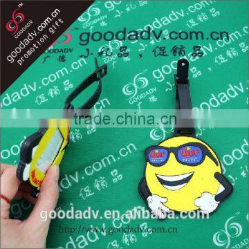 Sunshine smile design plastic luggage tap plastic luggage tag