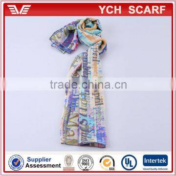 Custom Design Printed Korean Silk Scarf photo-2
