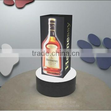 lighted wine promotion display made by acrylic material