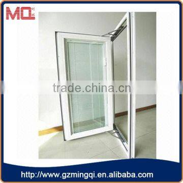 high quality pvc single soundproof glass interior doors with blinds