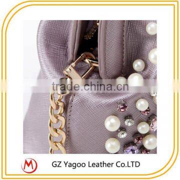 China Wholesale Latest Fashion Design Decorated With Pearl Ladies Clutch Bag photo-5