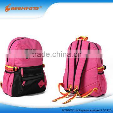 Pink Jacquard Laptop Bag Sports Backpack for School, Daily Use or Travelling