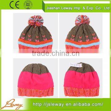 Cheap Custom High Quality Girls Fashion Knitting Beanie Hat photo-4