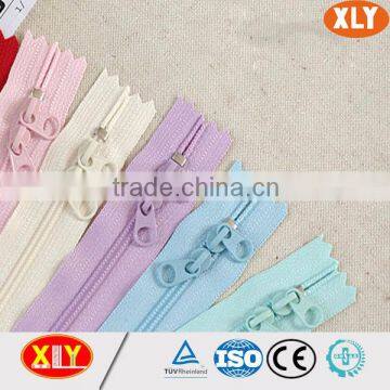 High Quality Ykk Color Two Slider Two Way Close End Nylon Zipper , Tent Zipper