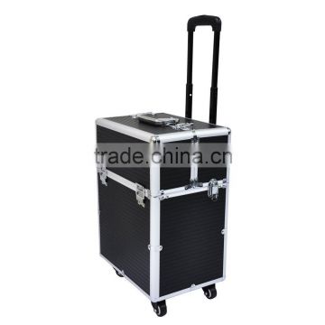 Beauties Factory All Directions Rolling Wheels and Reinforced Steel Corners Makeup Trolley Case