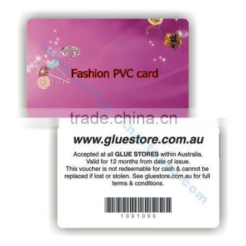 Custom design PVC business card with ean 39 barcode