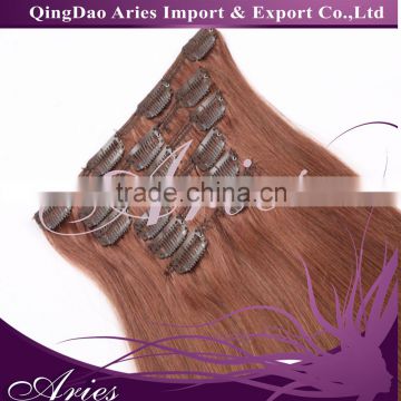 Unprocessed 180g hair extension clip in,cheap 100% human hair clip in hair extension