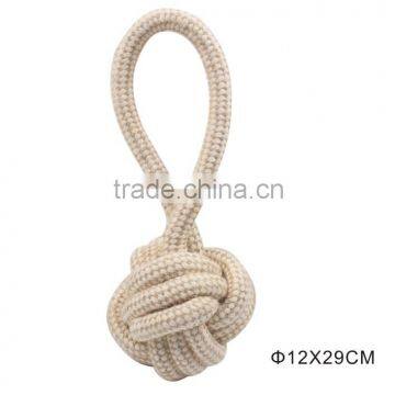 Naturally Eco-friendly Chewable Dog Jute Rope Ball with handle