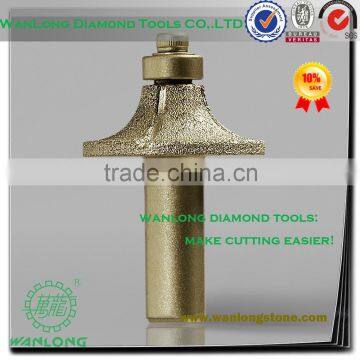 high quality vacuum brazed granite router bit profile wheel for round edge processing