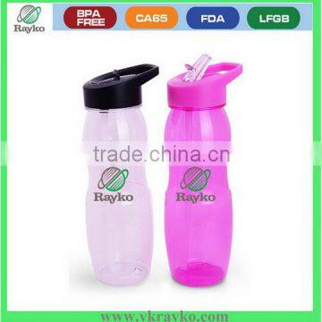 700ml Tritan sports plastic Water Bottle With Straw and flip top lid