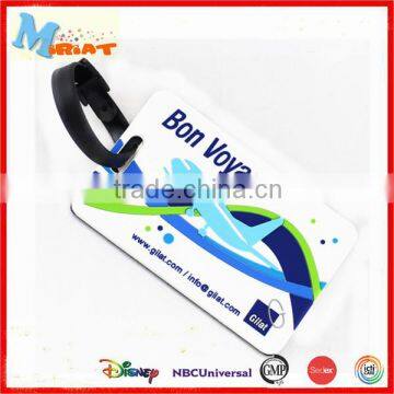 Wholesale Travel Arline Soft Pvc Embossed Plastic Luggage Tag